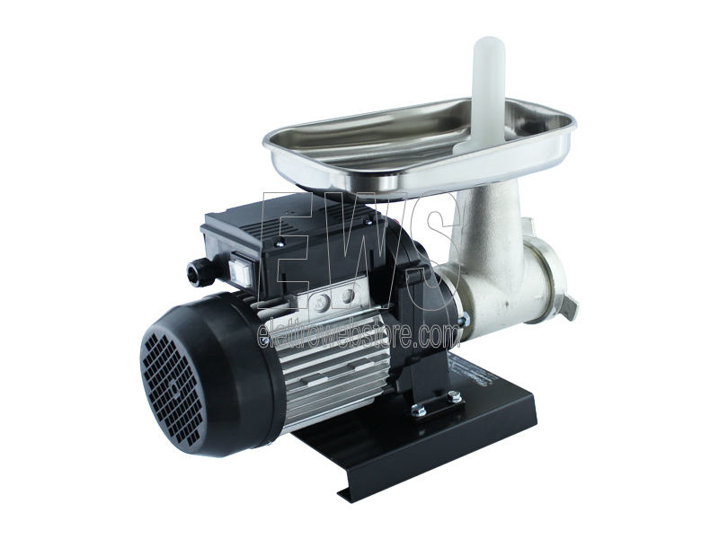Reber tritacarne elettrico 22 collo corto da 600 Watt motore potenza HP 0.80 corpo in ghisa stagnata 9500NC