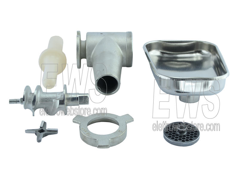 Reber tritacarne elettrico 22 collo corto da 600 Watt motore potenza HP 0.80 corpo in ghisa stagnata 9500NC