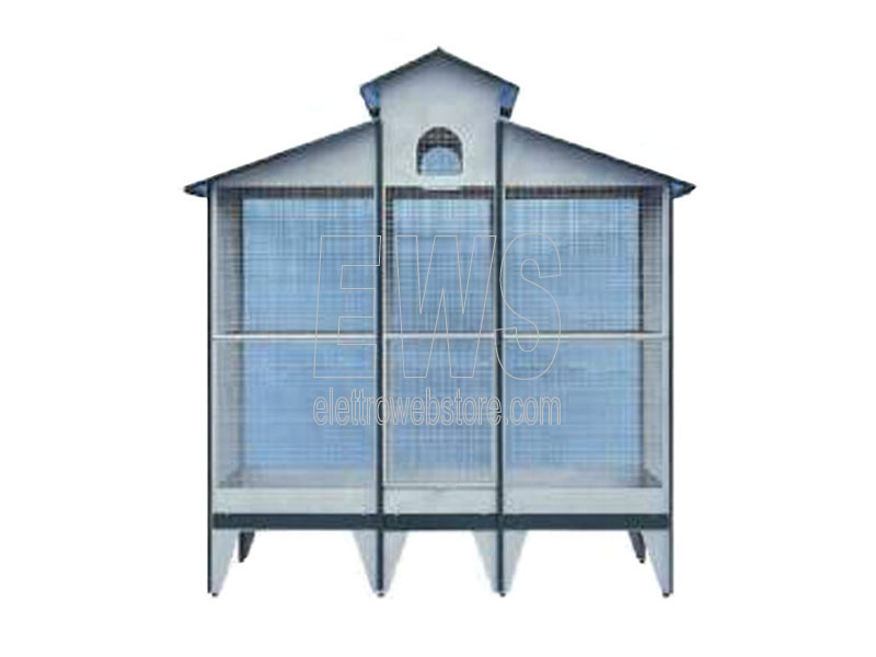 Voliera rettangolare cm 190X92 H 225 - MOD. L17