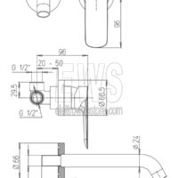 Paini Nove miscelatore lavabo a muro 09CR208