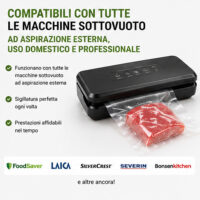 sacchetti-sottovuoto-goffrati, buste-sottovuoto-alimentari, 105-micron, conservazione-alimenti, universali, compatibili-tutte-le-macchine, sous-vide, congelatore, 20x30, 30x40, 15x25, 25x35, 100-pezzi, bpa-free, 5-strati, uso-domestico-professionale