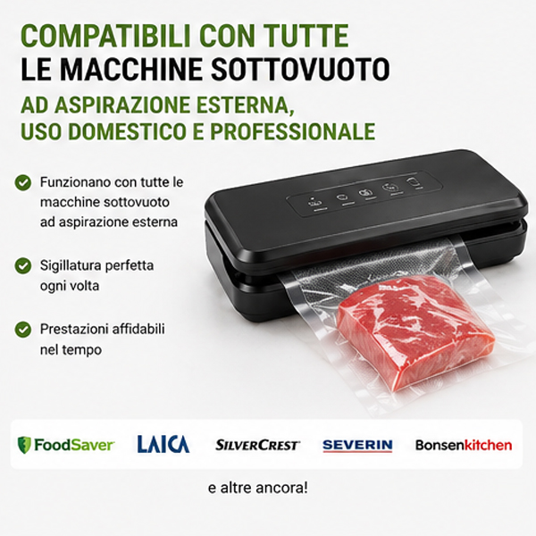 sacchetti-sottovuoto-goffrati, buste-sottovuoto-alimentari, 105-micron, conservazione-alimenti, universali, compatibili-tutte-le-macchine, sous-vide, congelatore, 20x30, 30x40, 15x25, 25x35, 100-pezzi, bpa-free, 5-strati, uso-domestico-professionale