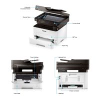 Samsung Xpress M2875FD impresora fax escáner copiadora multifunción láser blanco y negro de segunda mano