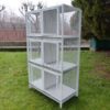 BATTERIA DI 3 GABBIE BOX X CANI E GATTI CM 150X60 H 225 A SEI POSTI CON GAMBE E RUOTE MOD. L60G+2L60