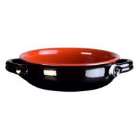 Vulcania earth-coloured glazed 2-handle casserole B1CA2