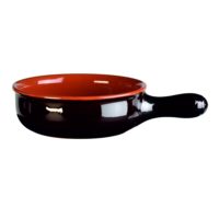 Vulcania earth-coloured glazed 1-handle casserole B1CA1