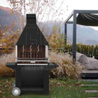 FOGHER caminetto grill da giardino in acciaio