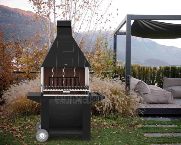 FOGHER caminetto grill da giardino in acciaio
