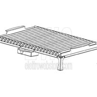 FOGHER griglia graticola FGD-FM inox doppia con piedi 645x395 mm