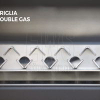 FOGHER griglia graticola FGD-FM inox doppia con piedi 645x395 mm