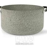 Flonal Monolite Kasserolle 2 Griffe Edelstahl-Silikon cm.32