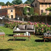 Imperia tavolo + divano e 2 sedie coffee set SET104