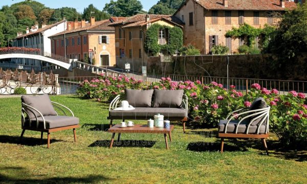 Imperia tavolo + divano e 2 sedie coffee set SET104