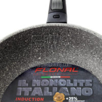 Flonal Monolite padella induzione con manico estraibile strati che compongono il prodotto
