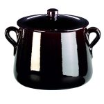Vulcania glazed terracotta B1MA2 muffler with lid