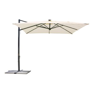 Sonnenschirm Florida 3 x 3 m mit seitlichen Mastleuchten anthrazit E5023