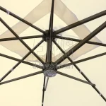Florida sunshade 3 x 3 m with side pole lights anthracite E5023