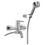 Paini Cox exposed mixer with swivel shower kit for bath tub 78CR105