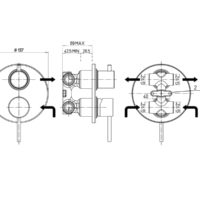Paini Cox mitigeur de douche encastré noir mat 78YO691TC1