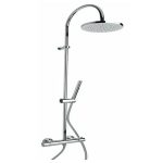 Paini Cox shower column with thermostatic mixer and overhead shower 78CR689THABS2P1