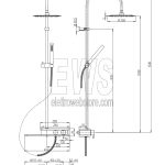 Paini Cox Duschsäule mit Thermostatmischer und Kopfbrause 78CR689THABS2P1