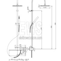 Paini Cox colonna doccia con miscelatore termostatico e soffione 78CR689THABS2P1