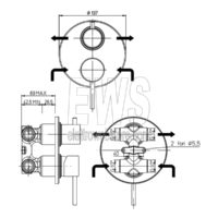 Paini Cox miscelatore incasso doccia con deviatore rotativo due uscite cromato 78CR6911