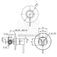 Paini Cox concealed shower mixer chrome 78CR690