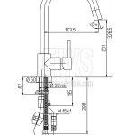 Paini Cox ausziehbare verchromte Brausebatterie 78CR591