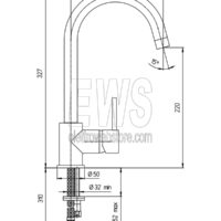 Paini Cox mitigeur d'évier bec haut pivotant 78CR572