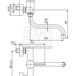 Paini Cox Spültisch-Wandbatterie 78CR501