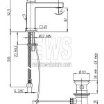 Paini Dax Waschtisch-Einlochbatterie für die Wandmontage 84CR211LRS
