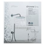 Paini-Kit-shower-round-diam.25-cm-arm-shower-holder-water-cox-overhead-chrome-53CR441P4