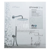 Paini-Kit-doccia-tondo-diam.25-cm-braccio-doccetta-supporto-presa-acqua-cox-soffione-cromato-53CR441P4