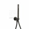 Paini Kit doccia tondo diam.25 cm braccio doccetta supporto presa acqua nero opaco 78YO441TC