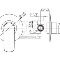 Paini Nove Unterputz-Brausebatterie Chrom 09CR690