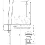 Paini Nove Waschtisch-Einlochbatterie mit Click-Clac-Ablaufgarnitur 09CR211LLSR
