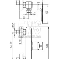 Paini Nove mitigeur de douche externe 09CR511