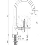 Paini-Nove-mixer-rubet-wash basin-orientable-09CR572-