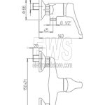 Paini Pilot exposed shower mixer 04CR511P1