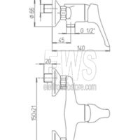 Paini Pilot mitigeur de douche apparent 04CR511P1