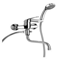 Paini mixer CRETA 100 exposed bathtub with rotary diverter 42CR104