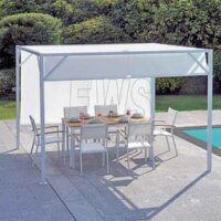 Pergola tetto scorrevole 3X3 metri bianca GAZ508