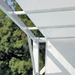 3X3 metre sliding roof pergola white GAZ508