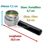 Replacement filter holder for Gaggia Carezza Deluxe coffee machine RI8525/01