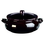 Runder Humidor mit Deckel Vulcania glasiertes Steingut B1UR2