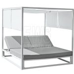 Double white 195x195x200 cm aluminium canopy OASI7