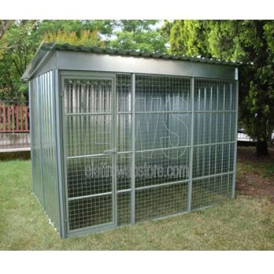 Maschen- und Blechbox für Hunde CM 270X180, H 210 - MOD.L180