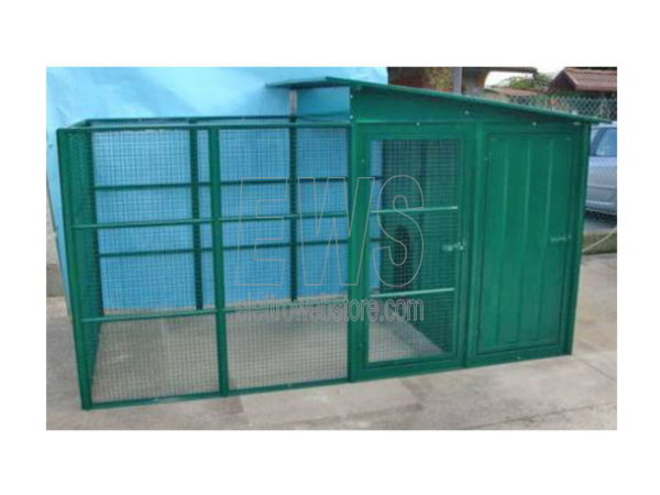 BOX IN RETE E LAMIERA PER CANI CM 300X150 H 150 - MOD.L190
