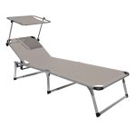 Cot with aluminium canopy dove grey CLAT41T